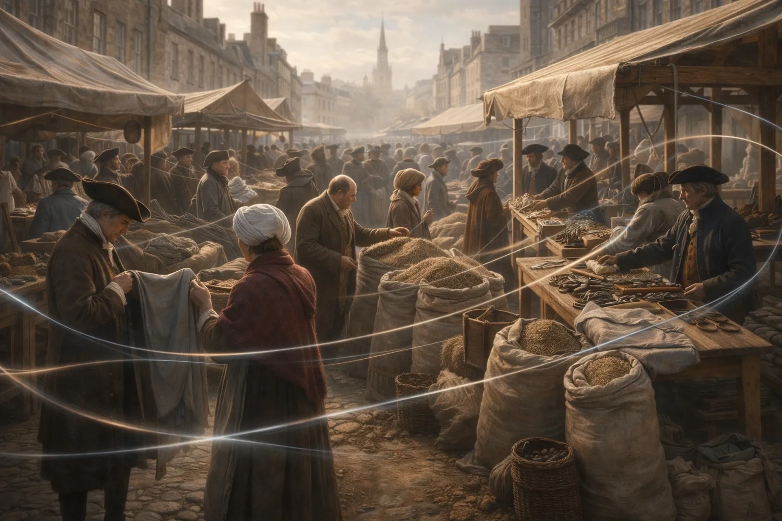 Mercado y comercio en la época de Adam Smith