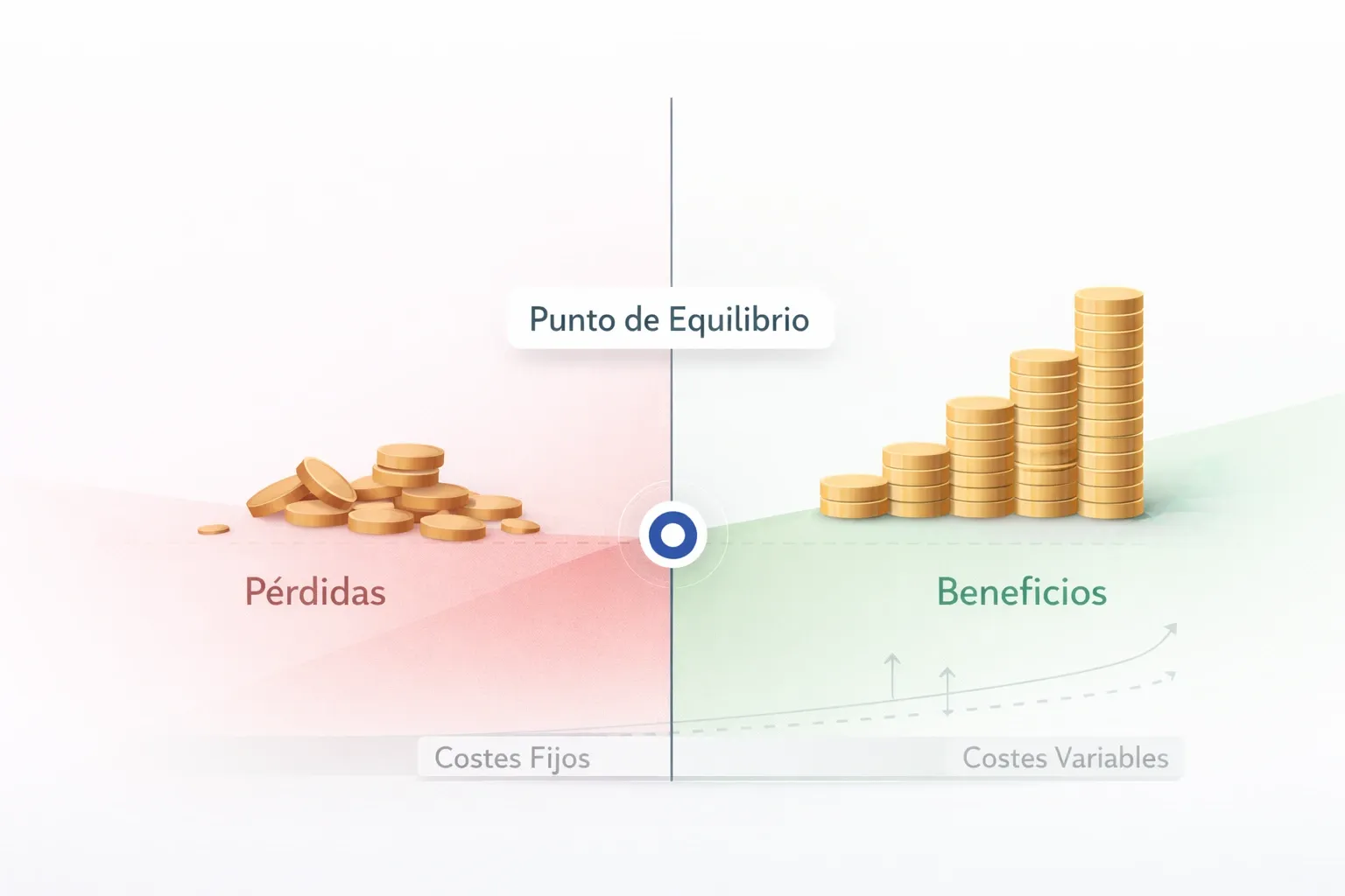 Diagrama de las cuatro palancas para mejorar márgenes en una pyme: precio, costes variables, costes fijos y mix de ventas, con impacto relativo de cada una.