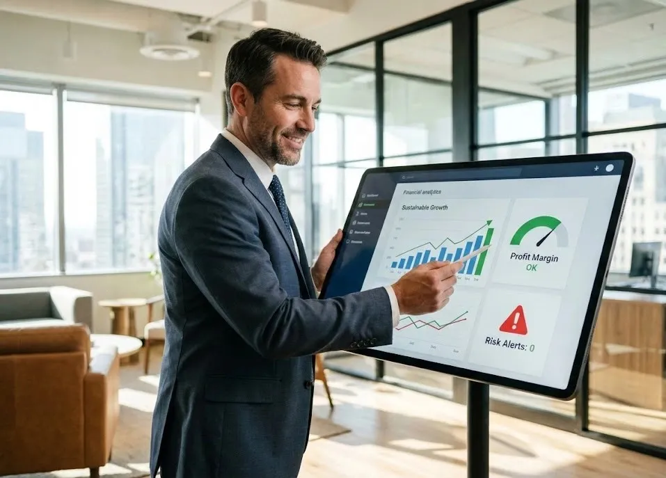 Gráficos de análisis mostrando el crecimiento ordenado y control de desviaciones