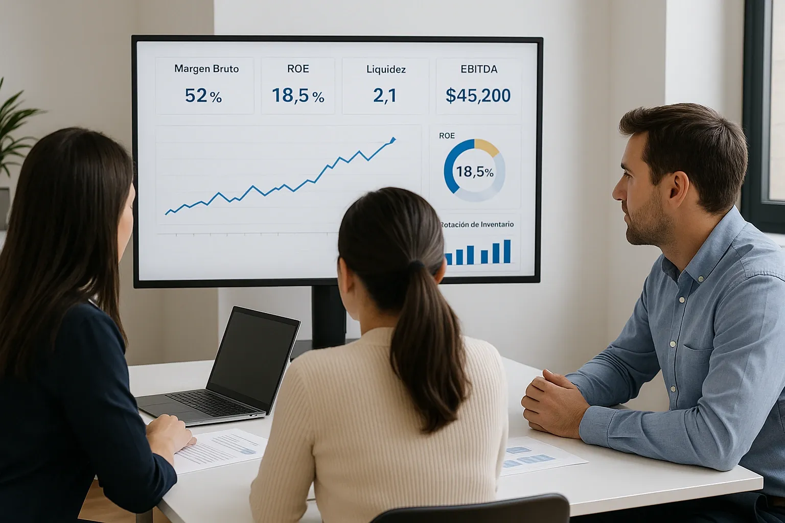 Gráfico comparativo mostrando la diferencia entre beneficio contable y cash flow en una empresa