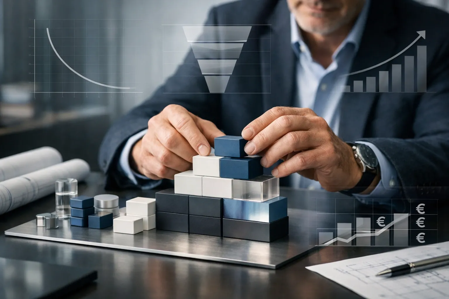 Dashboard con métricas SaaS: MRR, churn, LTV y gráficos de crecimiento