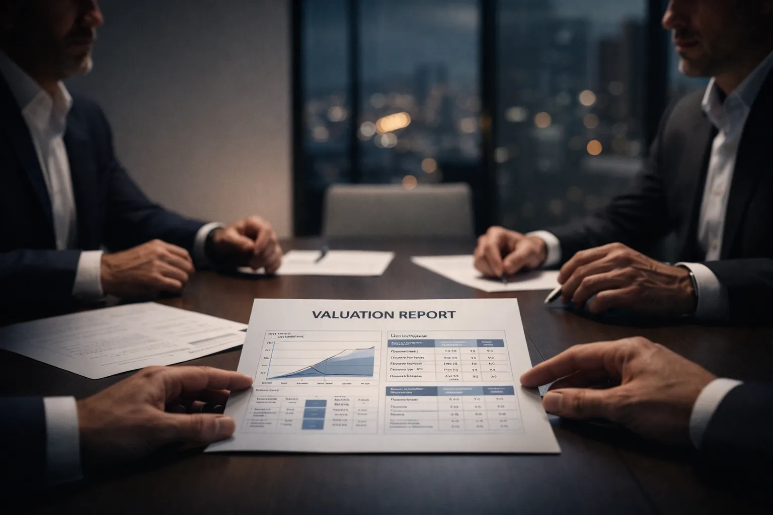 Proceso de fusión y adquisición con análisis de valoración comparativo