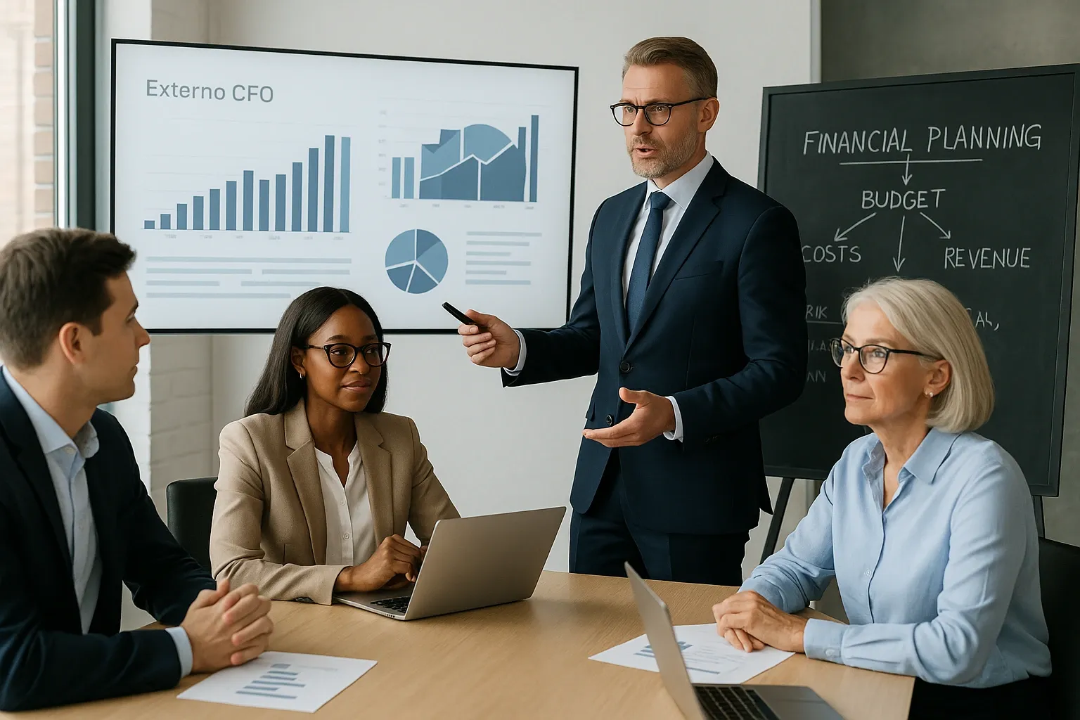 CFO externo analizando datos financieros