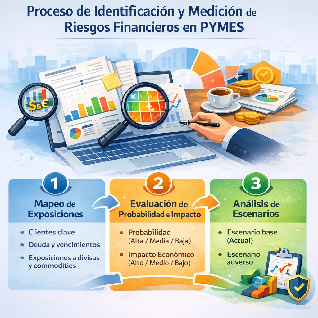 Proceso de identificación y medición de riesgos financieros