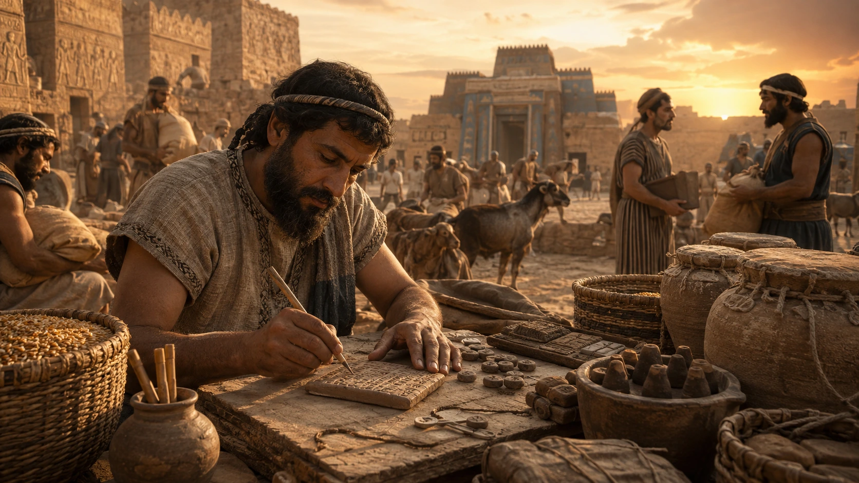 Descubre cómo los antiguos habitantes de Mesopotamia utilizaron fichas y tablillas de arcilla para registrar cosechas, salarios, inventarios y deudas, impulsando el nacimiento de la escritura y de la contabilidad.