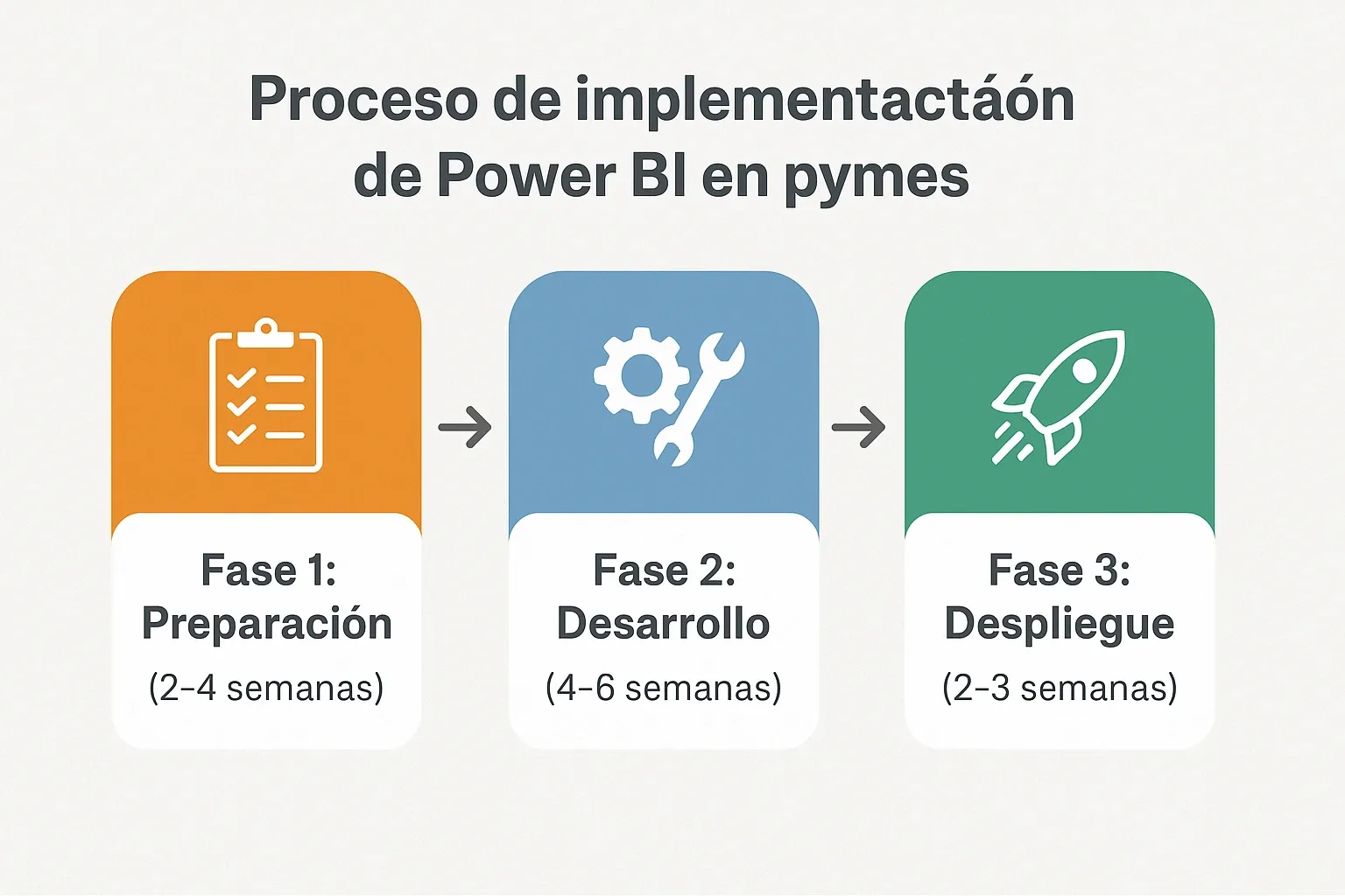 Proceso de implementación de Power BI en pymes