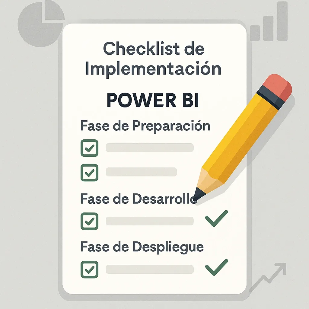 Checklist visual de implementación de Power BI