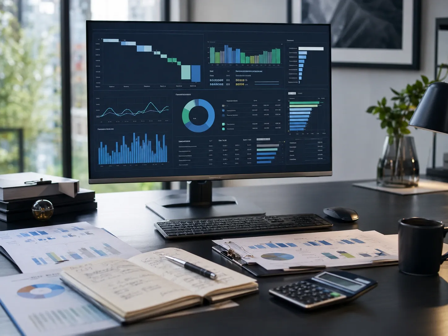 Dashboard de control financiero con Price-Volume-Mix