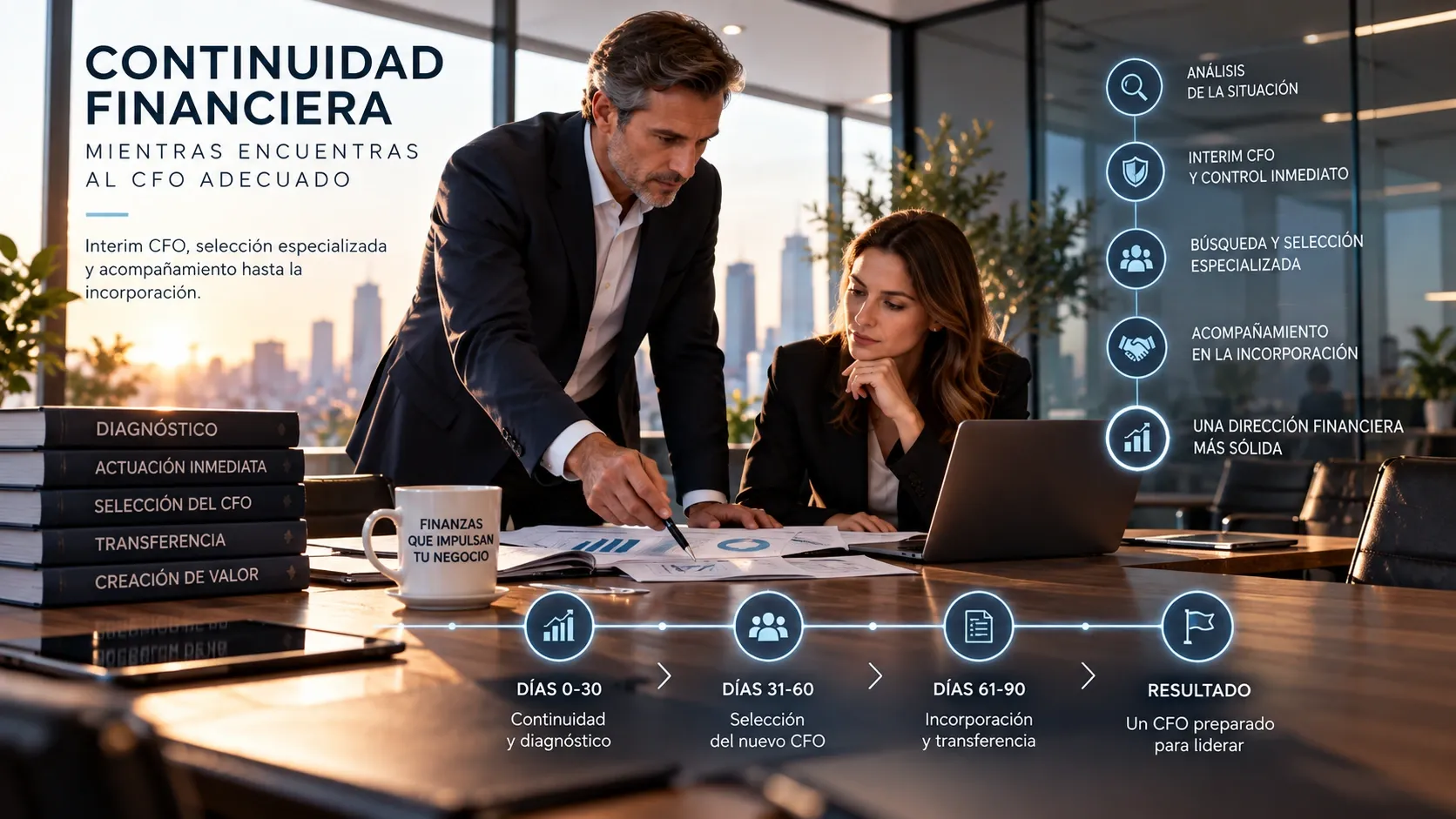Continuidad de la dirección financiera durante la sustitución de un CFO