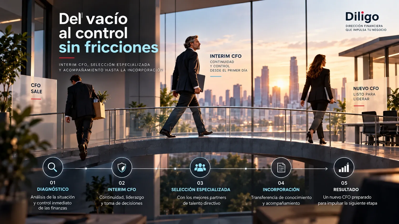 Incorporación y transferencia de responsabilidades al nuevo director financiero